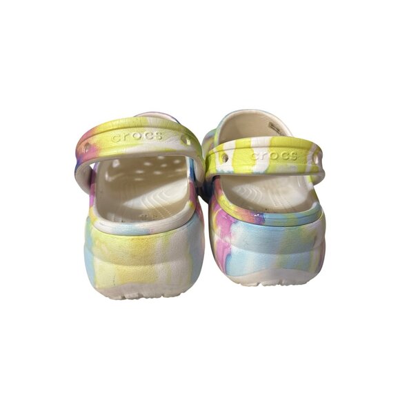 Crocs Classic Tie-Dye Graphic Clog Womens Size 6 Multi-Color Comfort Footwear - Picture 5 of 8